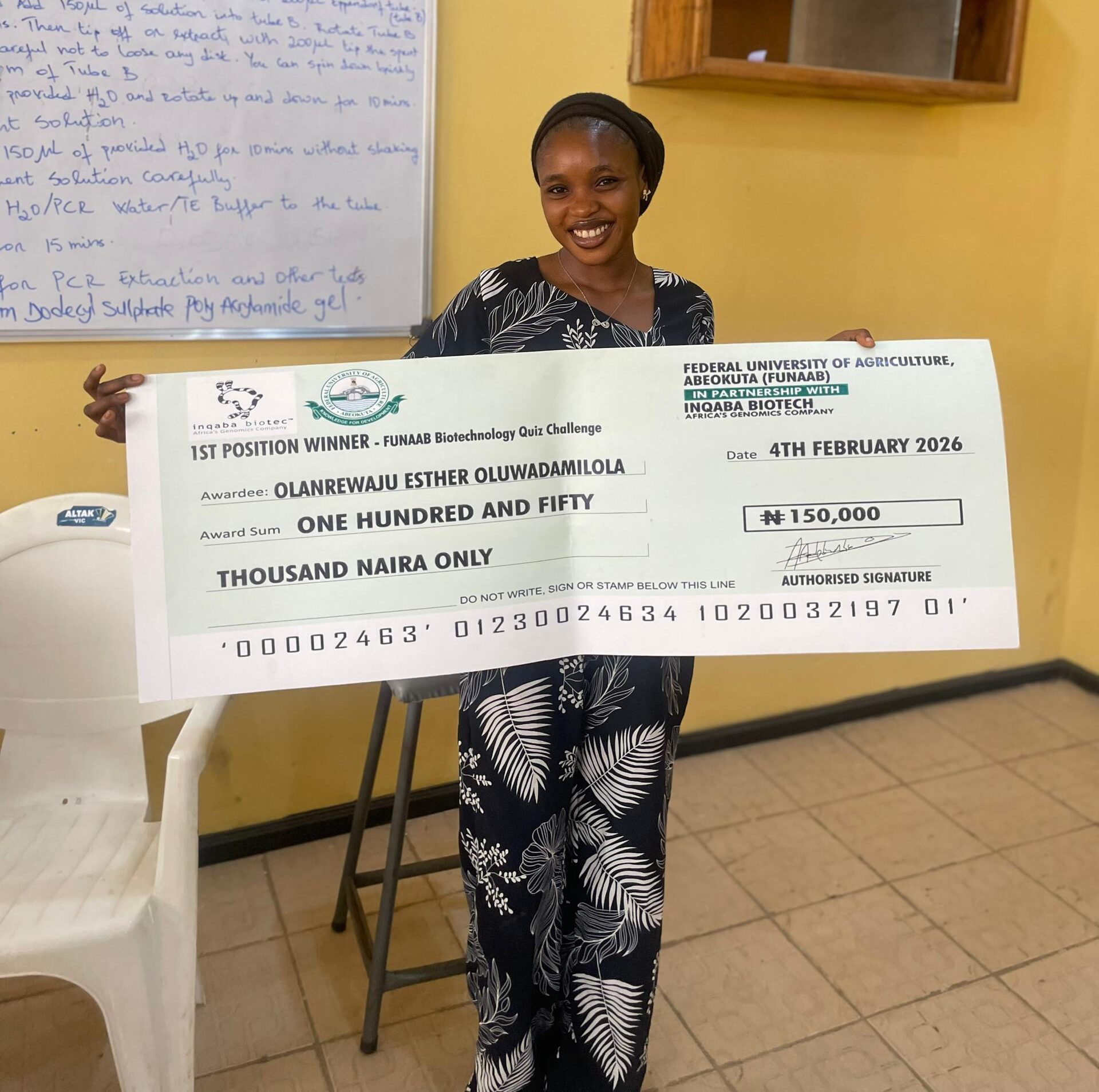 Esther Olanrewaju — Winner